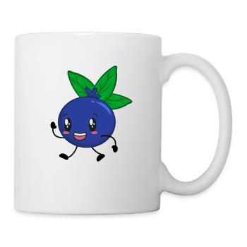 Heidelbeere Blaubeere - Tasse - Weiß - Rechts