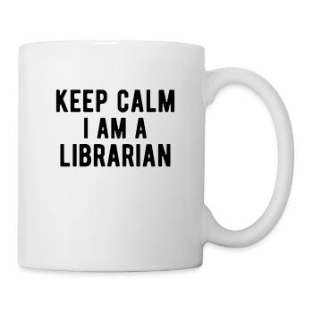 Librarian: keep calm I am a Librarian - Mug - white - Right