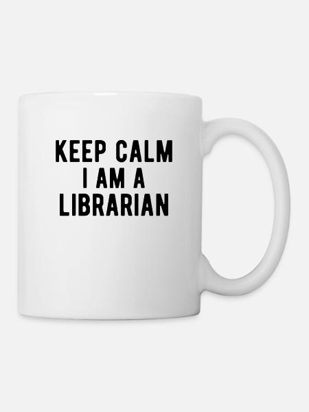 Bibliothécaire: restez calme je suis bibliothécaire - Mug blanc - blanc