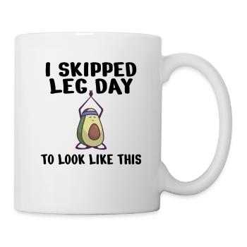 BODYBUILDING I skipped leg day to look like this - Mug - white - Right