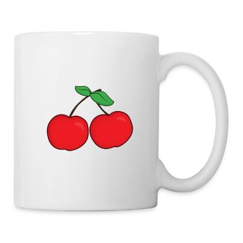 Kirschen - Tasse - Weiß - Rechts