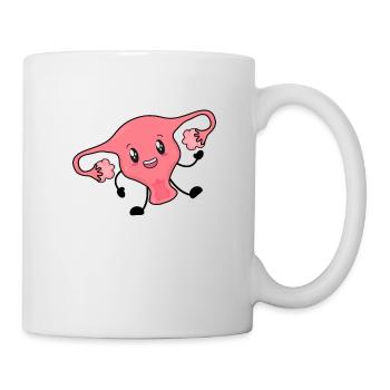 Gebärmutter Feminismus Uterus Feministin - Tasse - Weiß - Rechts