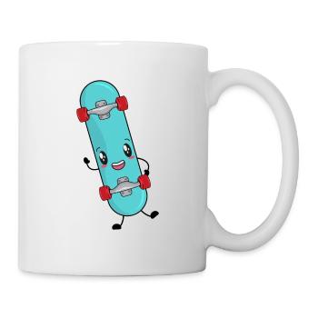 Skater skateboard - Mug - white - Right