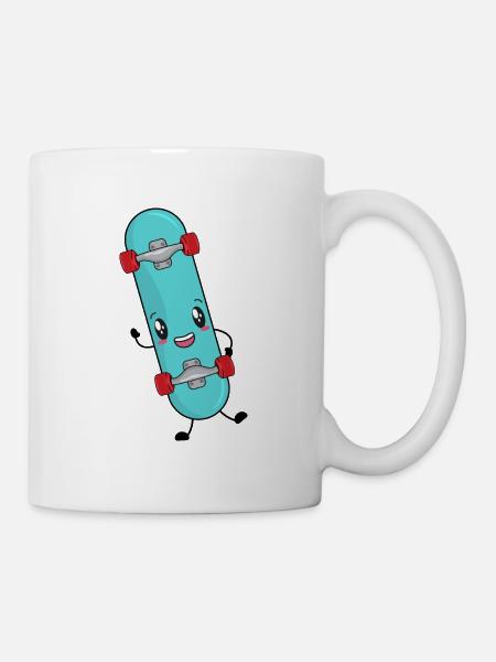 Skater skateboard - Mug - white