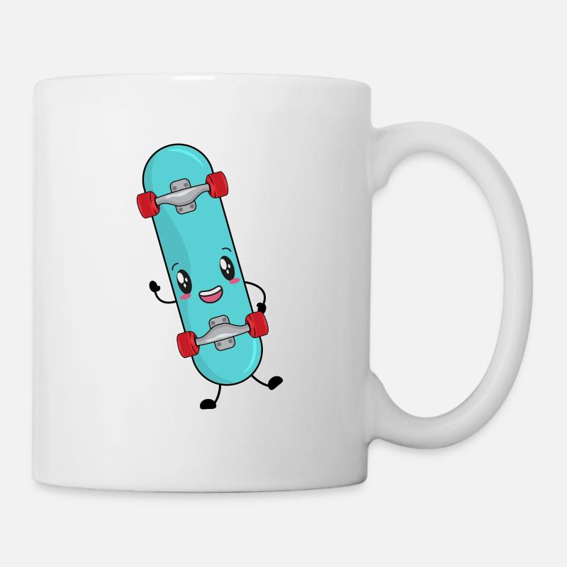 Skater Skateboard - Tasse - Weiß