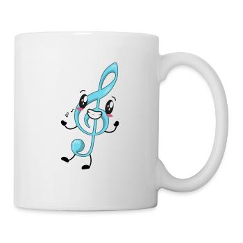 Musicien de musique clé de sol - Mug blanc - blanc - Droite