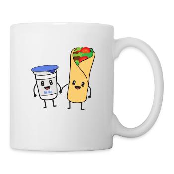 Pärchen Geschenk Dürüm Döner Ayran Lustig Süß - Tasse - Weiß - Rechts
