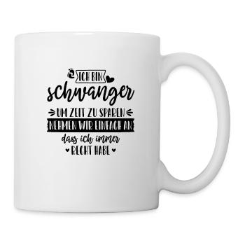 Schwanger Mama Mutter Schwangerschaft - Tasse - Weiß - Rechts
