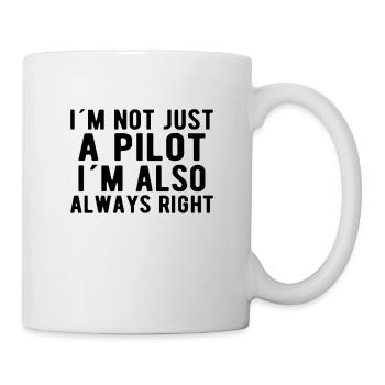 Aviation Avion Flying Airline pas seulement un pilote - Mug blanc - blanc - Droite
