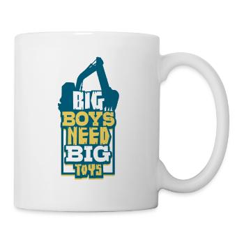 Bagger - Tasse - Weiß - Rechts