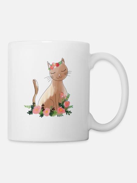 chat - Mug blanc - blanc