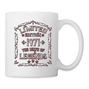50 Geburtstag Jahrgang 1971 1971 Geboren Geschenk - Tasse - Weiß - Rechts