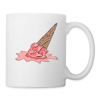 Crème glacée tombée - Mug blanc - blanc - Droite