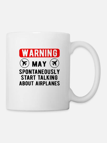 Aviation Airline Pilot Gift parle des avions - Mug blanc - blanc