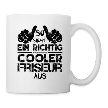 Friseur - Tasse - Weiß - Rechts