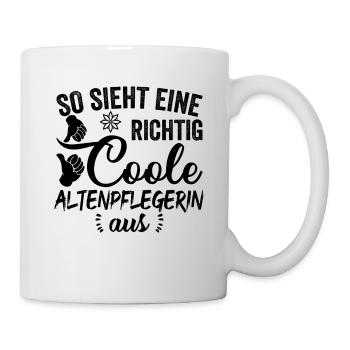 Altenpflegerin Altenpflege Pflegekraft Geschenk - Tasse - Weiß - Rechts