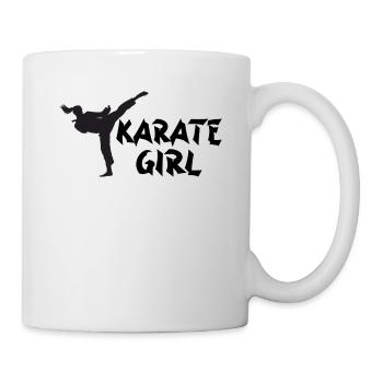 Fille de karaté - Mug blanc - blanc - Droite