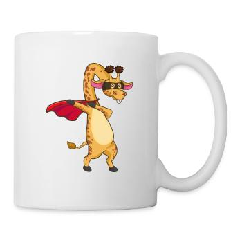 Girafe tamponnant le super-héros - Mug blanc - blanc - Droite
