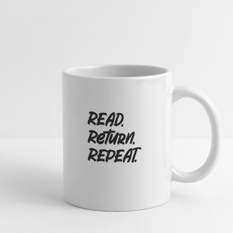 LIBRARY : Read Return Repeat Mug blanc
