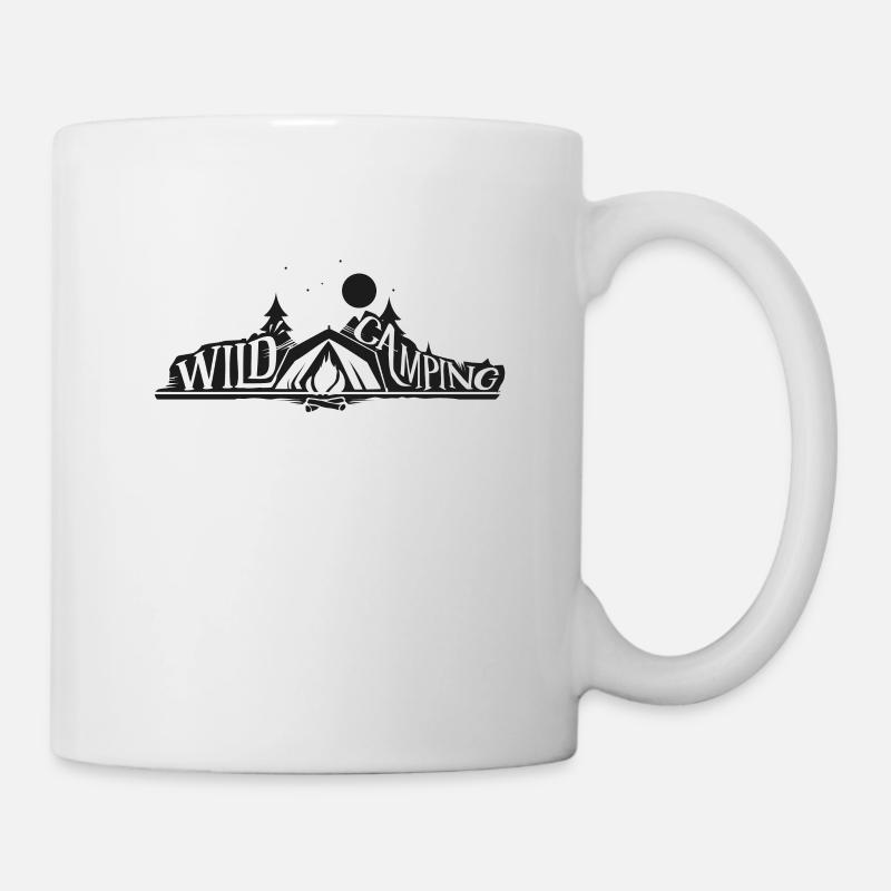 Wild Camping - Tasse - Weiß