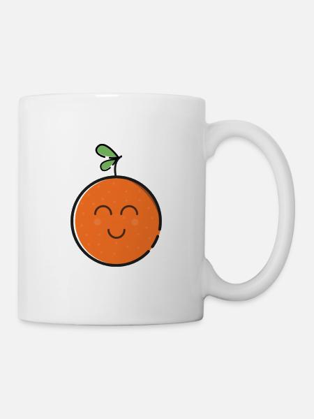 Orange - Tasse - Weiß