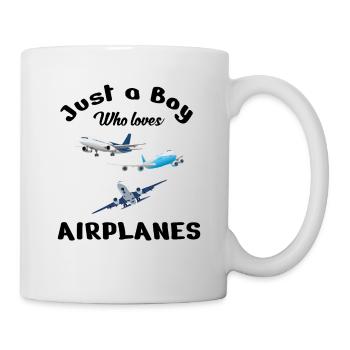 Aviation Airplane Airline Pilot Gift just a boy - Mug - white - Right
