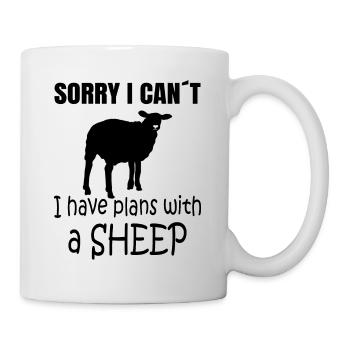 SHEEP: plans with a Sheep - Tasse - Weiß - Rechts