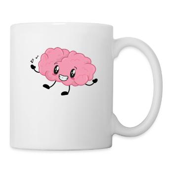 Gehirn Sänger Musik - Tasse - Weiß - Rechts