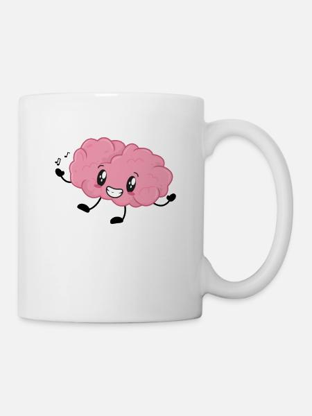 Musique de chanteur de cerveau - Mug blanc - blanc