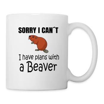 BEAVER : Plans with a Beaver - Tasse - Weiß - Rechts