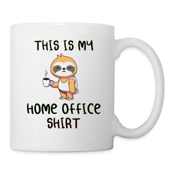 Paresseux Homeoffice This IS My Home Office T-Shirt - Mug blanc - blanc - Droite