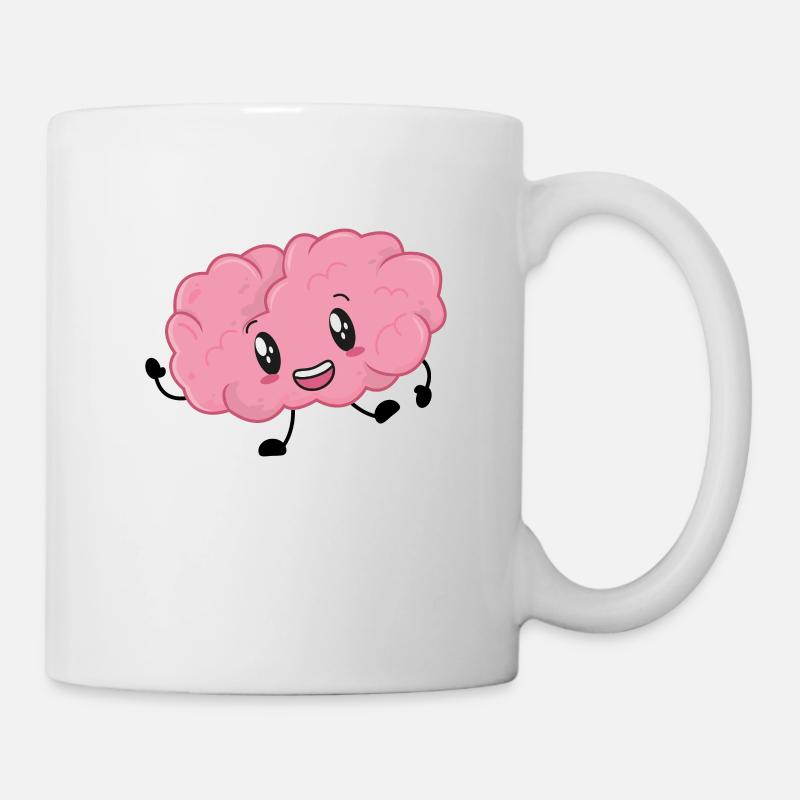 Gehirn Schule Student Schlau - Tasse - Weiß