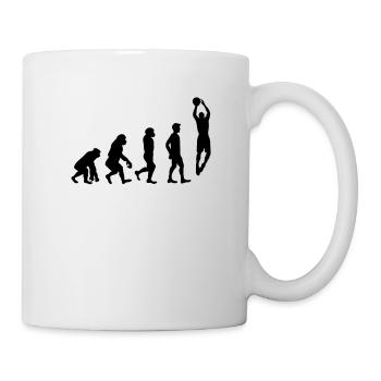 Basketball evolution basketball player - Mug - white - Right