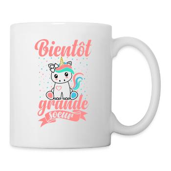 Bientôt grande soeur - Cadeau Future sœur - Mug blanc - blanc - Droite