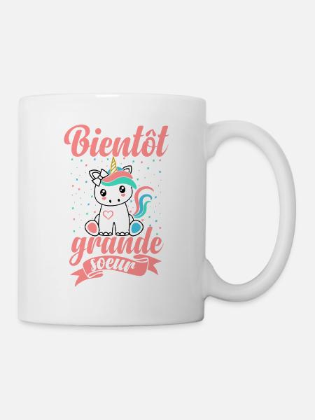 Bientôt grande soeur - Cadeau Future sœur - Mug blanc - blanc