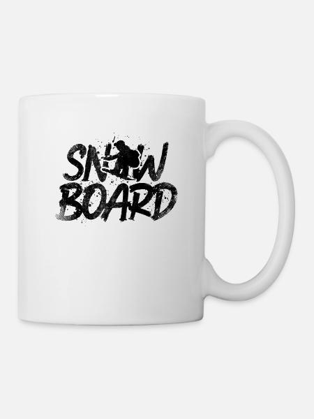 Snowboard - Tasse - Weiß