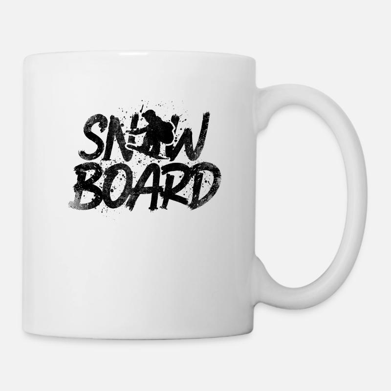 Snowboard - Tasse - Weiß
