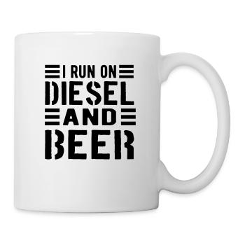 DIESEL MECHANIC / TRUCKER: Diesel and Beer - Mug - white - Right