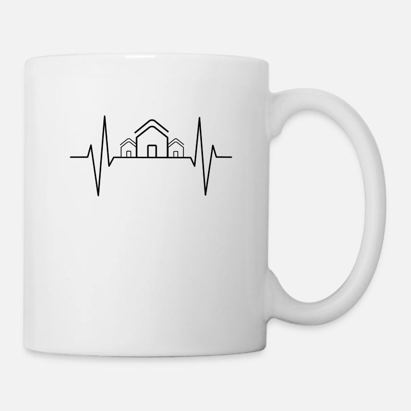Architekt Herzschlag Häuser - Tasse - Weiß