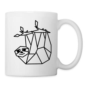 Faultier Geometrisch Lustig - Tasse - Weiß - Rechts