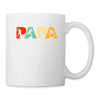Tennis Papa, Retro Papa Tennis Father’s Gift - Mug blanc - blanc - Droite
