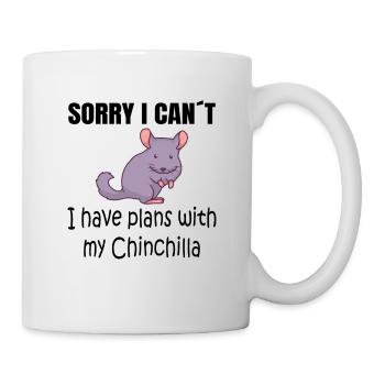 Chinchilla Lover Gift plans with my Chinchilla - Mug blanc - blanc - Droite