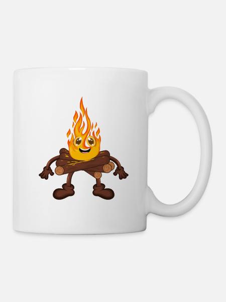 Feu de camp Feu - Mug blanc - blanc