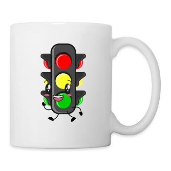Feu de circulation Permis de conduire - Mug blanc - blanc - Droite
