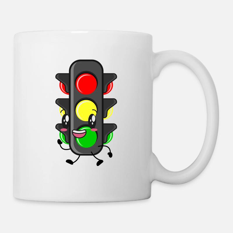 Traffic light driver's license - Mug - white