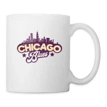 Chicago Blues Musik - Tasse - Weiß - Rechts