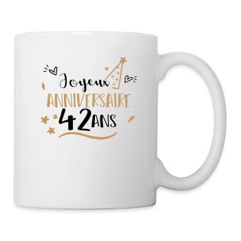 Joyeux anniversaire 42 ans cadeau humour - Mug blanc - blanc - Droite