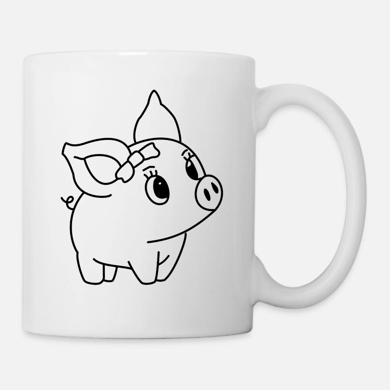 Pig piglet Cute - Mug - white