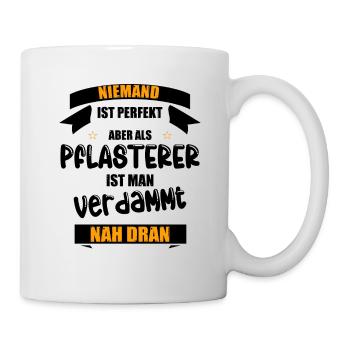 Pflasterer Steinsetzer Geschenkidee Steinleger - Tasse - Weiß - Rechts