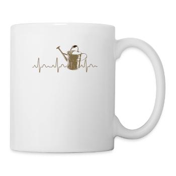 Vintage Gießkanne Gärtner - Tasse - Weiß - Rechts
